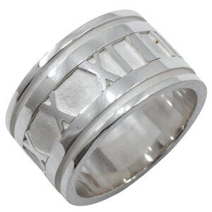 TIFFANY&Co. Atlas wide Ring Silver925 #6.2(US Size) 9g Women